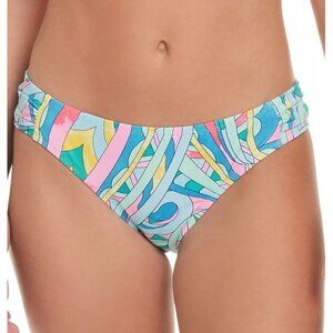 Jessica Simpson Women's Ruched-Side Multicolor-Print Bottom Size XL